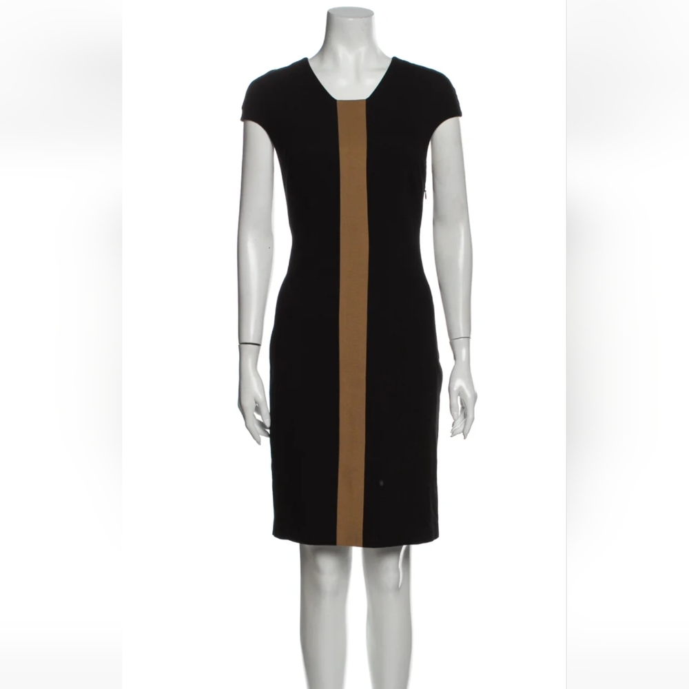 Color block knee length dress